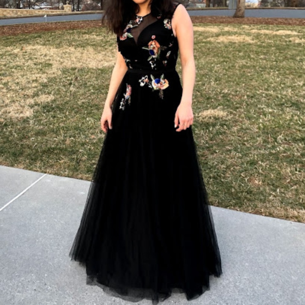 Floral Top Formal Dress